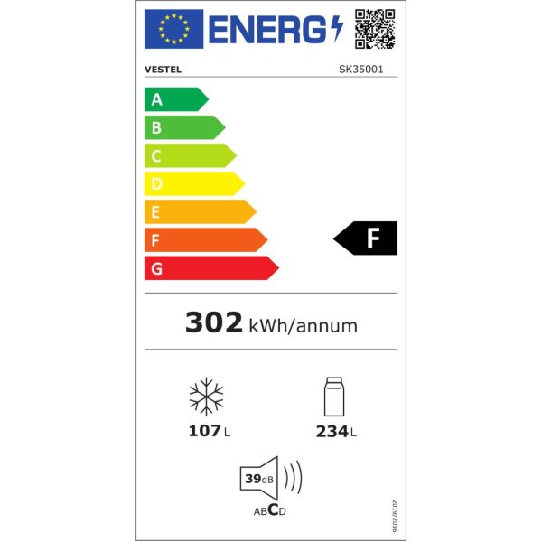 Vestel SK35001 341 Lt Statik F Kombi Tipi Buzdolabı - Görsel 5