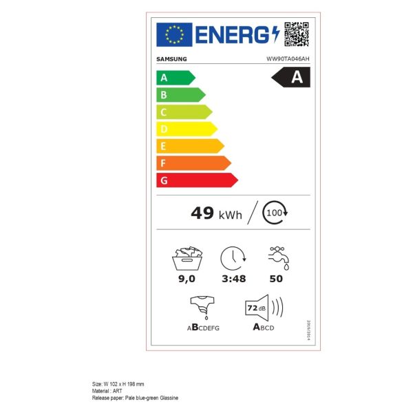 Samsung WW90TA046AX/AH 1400 Devir 9 kg Çamaşır Makinesi - Görsel 4