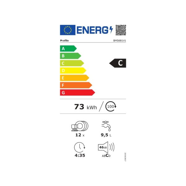 Profilo BMS681V1 C Enerji Sınıfı 6 Programlı 12 Kişilik Bulaşık Makinesi - Görsel 5