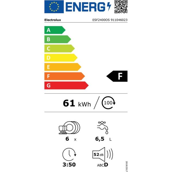 Electrolux ESF2400OS 6 Programlı Tezgâh Üstü Bulaşık Makinesi - Görsel 3