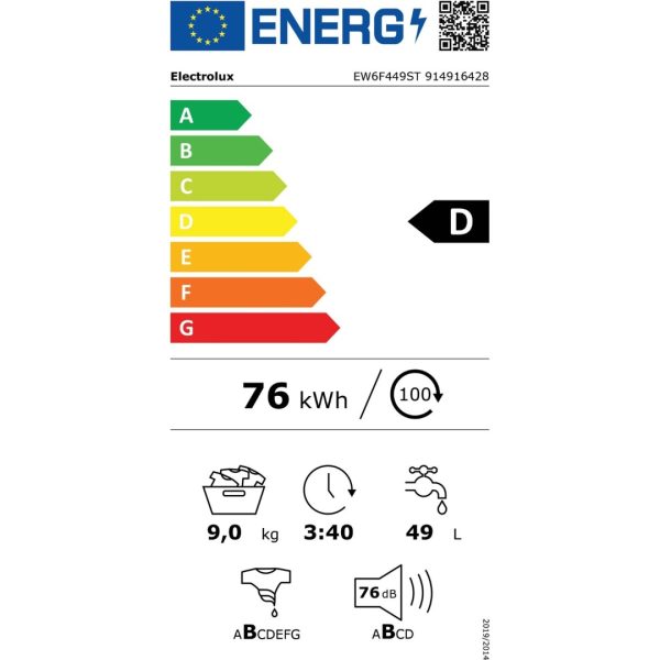 Electrolux EW6F449ST 9 kg 1400 Devir Çamaşır Makinesi - Görsel 4
