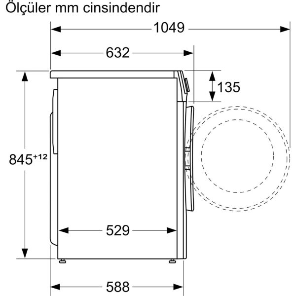 Profilo CGA242XSTR C Enerji Sınıfı 9 kg 1200 Devir Çamaşır Makinesi - Görsel 3