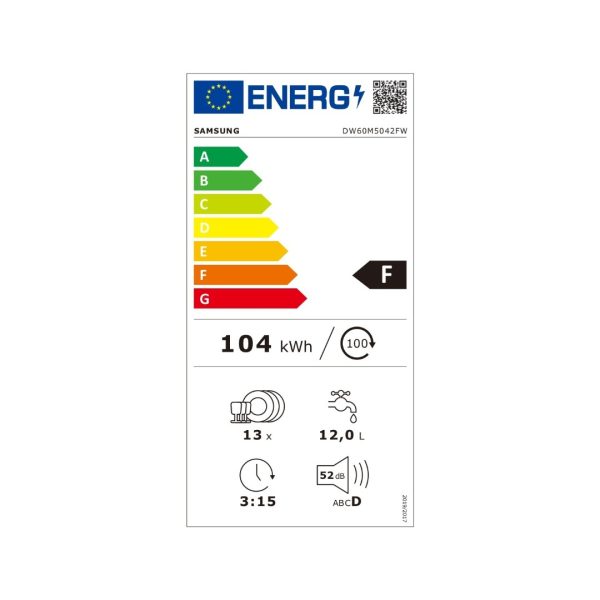 Samsung DW60M5042FW 4 Programlı Bulaşık Makinesi - Görsel 5
