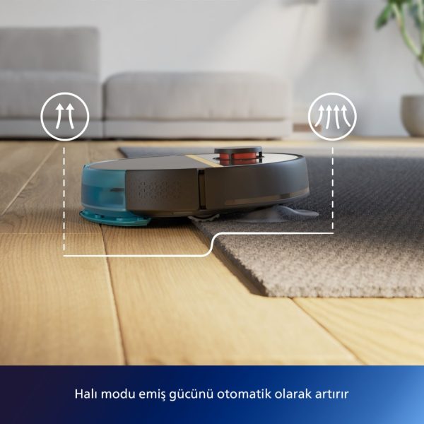 Philips 7000 Serisi 7000 Islak Kuru Robot Süpürge, 5000 PA,Titreşimli Mop,Sert Zemin ve Halıya Uygun, XU7000/01 - Görsel 12