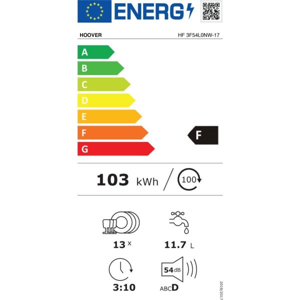 Hoover HF 3E53E0W-17 5 Programlı Beyaz Bulaşık Makinesi - Görsel 5