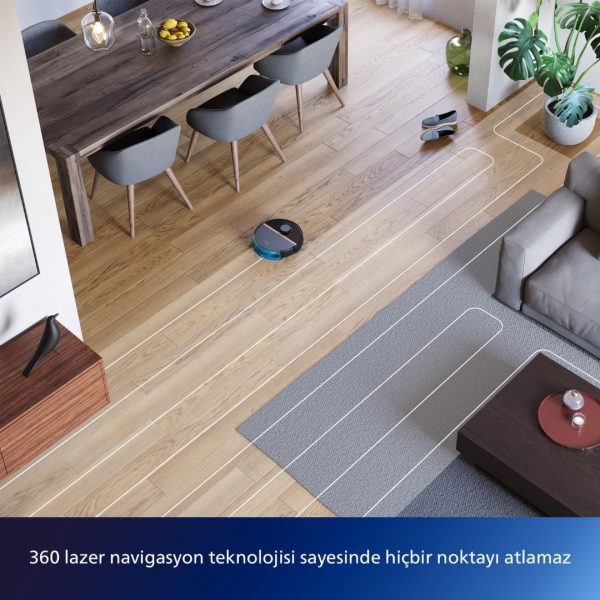 Philips HomeRun 7000 Serisi Aqua XU7100/01 Çöp İstasyonlu Siyah Gold - Görsel 4