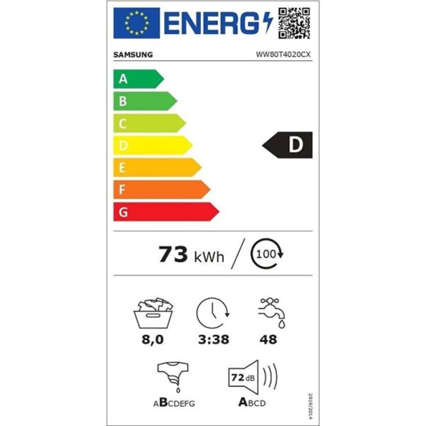 Samsung WW80T4020CX/AH 1200D/8kg Çamaşır Makinesi - Görsel 3