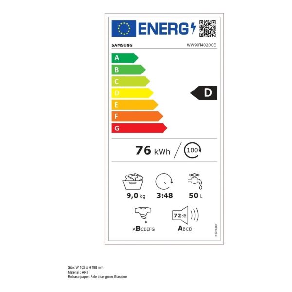 Samsung WW90CGC04DAEAH 9 kg 1400 Devir Beyaz Çamaşır Makinesi - Görsel 5