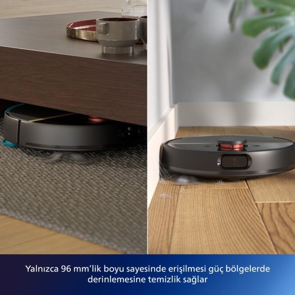 Philips HomeRun 3000 Serisi Aqua XU3000/01 Siyah Akıllı Robot Süpürge - Görsel 4