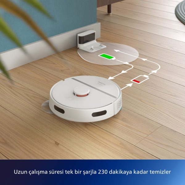 Philips HomeRun 3000 Serisi Aqua XU3000/01 Siyah Akıllı Robot Süpürge - Görsel 5