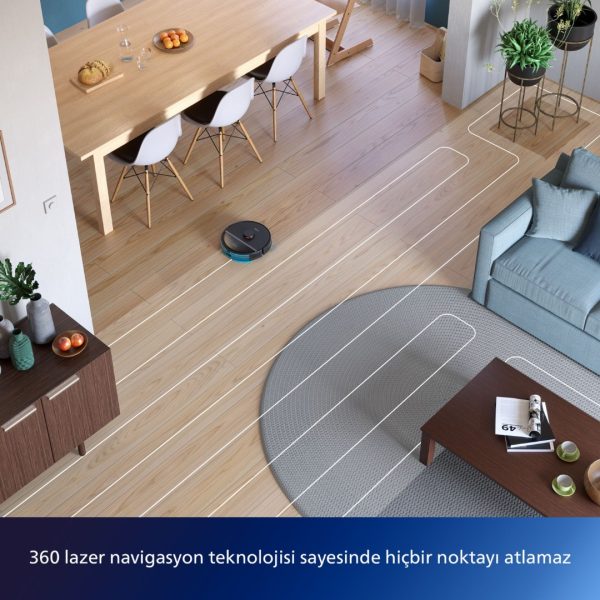 Philips HomeRun 3000 Serisi Aqua XU3000/01 Siyah Akıllı Robot Süpürge - Görsel 8