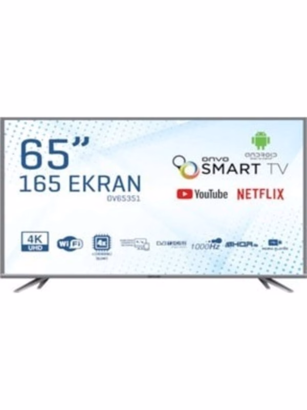 Onvo OV65351 65" 165 Ekran Uydu Alıcılı 4K Ultra HD Android Smart LED TV