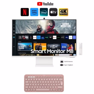 Samsung Akıllı-Smart Monitör Tv M8-32 Inç 4K 80 Ekran- Kamera , Silim Tasarım Type-C, Bluetooth ve Wi-Fi Bağlantı